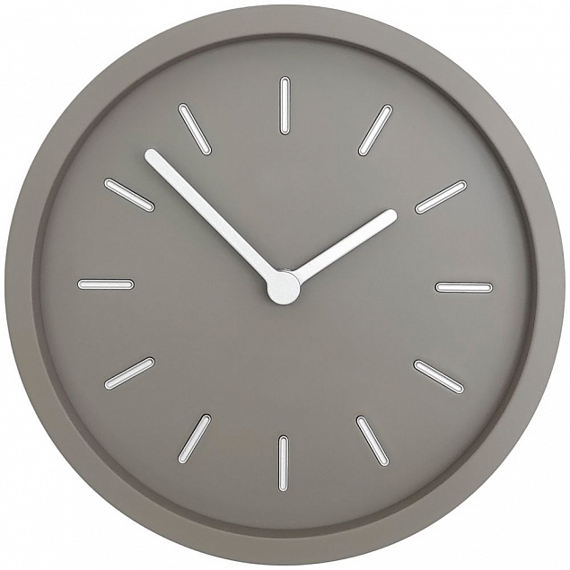 Часы настенные Bronco Sophie, серо-бежевые с логотипом в Волгограде заказать по выгодной цене в кибермаркете AvroraStore