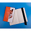 Бизнес-блокнот UNI, A5, бело-оранжевый, мягкая обложка, в линейку, черное ляссе с логотипом в Волгограде заказать по выгодной цене в кибермаркете AvroraStore