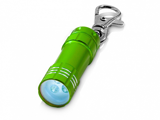 Брелок-фонарик Astro, зеленый с логотипом в Волгограде заказать по выгодной цене в кибермаркете AvroraStore
