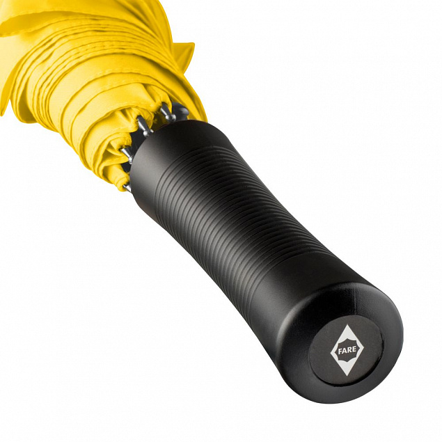 Зонт-трость Lanzer, желтый с логотипом в Волгограде заказать по выгодной цене в кибермаркете AvroraStore