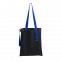 Шоппер Superbag black (чёрный с синим) с логотипом в Волгограде заказать по выгодной цене в кибермаркете AvroraStore