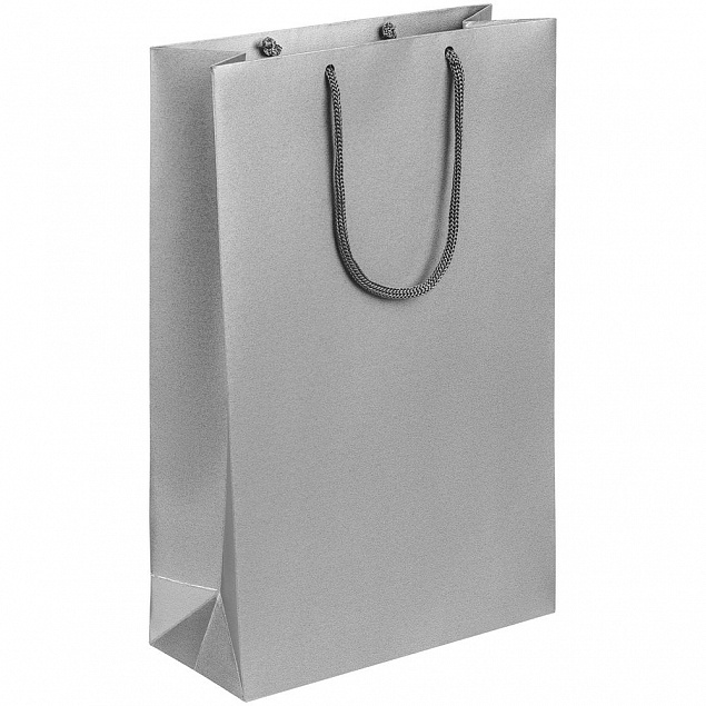 Пакет бумажный «Блеск», средний, серебристый с логотипом в Волгограде заказать по выгодной цене в кибермаркете AvroraStore