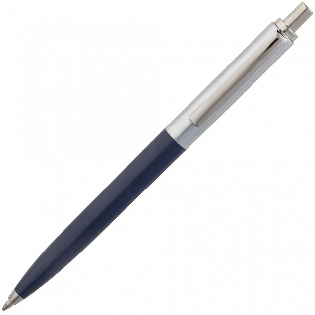 Ручка шариковая Popular, синяя с логотипом в Волгограде заказать по выгодной цене в кибермаркете AvroraStore