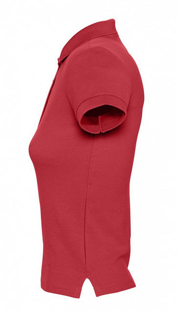 Рубашка поло женская PEOPLE 210, красная с логотипом в Волгограде заказать по выгодной цене в кибермаркете AvroraStore