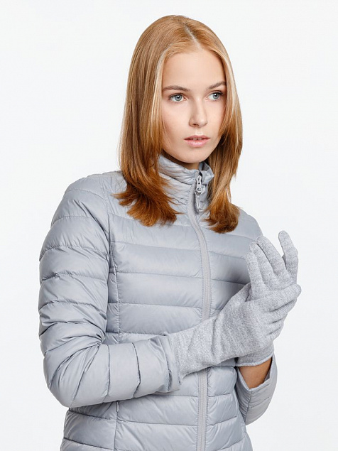 Перчатки Alpine, удлиненные, серые с логотипом в Волгограде заказать по выгодной цене в кибермаркете AvroraStore