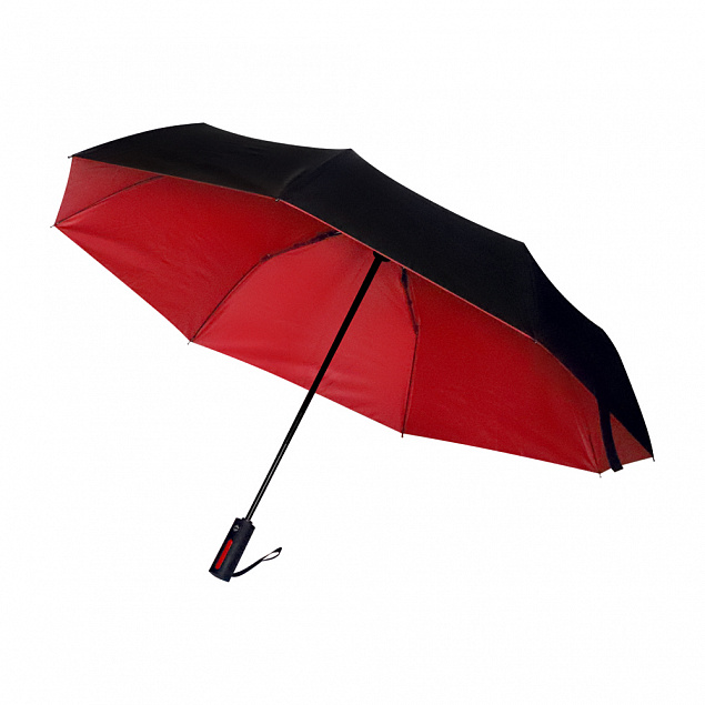 Автоматический противоштормовой складной зонт Sherp - Красный PP с логотипом в Волгограде заказать по выгодной цене в кибермаркете AvroraStore