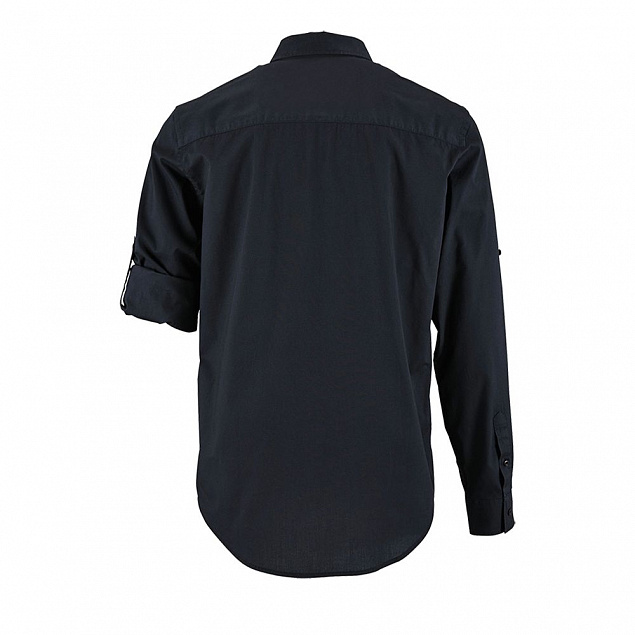 Рубашка мужская BURMA MEN, темно-синяя с логотипом в Волгограде заказать по выгодной цене в кибермаркете AvroraStore