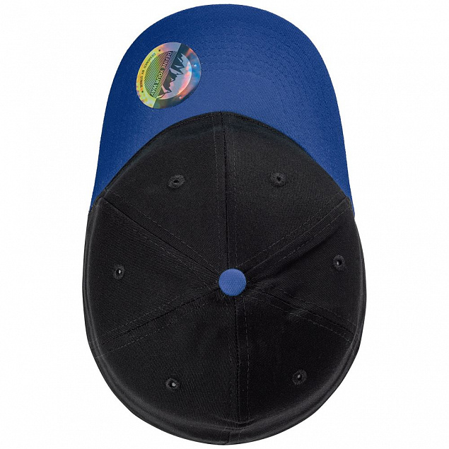 Бейсболка Ben Loyal, черная с синим с логотипом в Волгограде заказать по выгодной цене в кибермаркете AvroraStore
