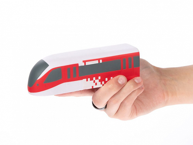 Антистресс «Поезд», белый с красным с логотипом в Волгограде заказать по выгодной цене в кибермаркете AvroraStore