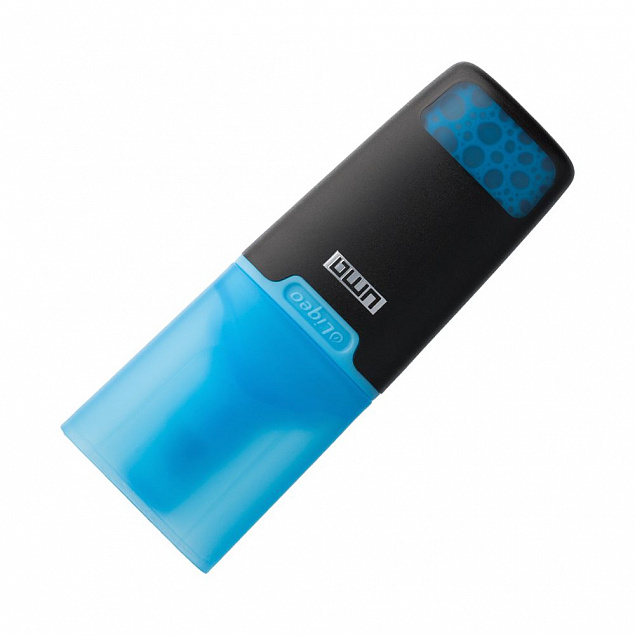 Маркер текстовый Liqeo Mini, голубой с логотипом в Волгограде заказать по выгодной цене в кибермаркете AvroraStore
