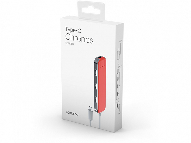 Хаб USB Type-C 3.0 «Chronos» с логотипом в Волгограде заказать по выгодной цене в кибермаркете AvroraStore