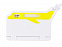 Бирка для багажа Hop, белый/желтый с логотипом в Волгограде заказать по выгодной цене в кибермаркете AvroraStore