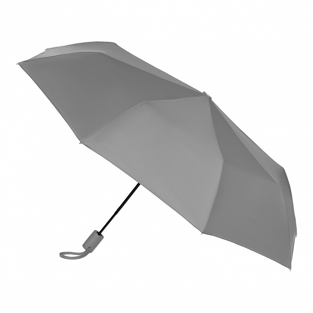 Зонт складной Atlanta, серый с логотипом в Волгограде заказать по выгодной цене в кибермаркете AvroraStore