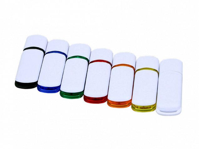 USB 2.0- флешка на 8 Гб с цветными вставками с логотипом в Волгограде заказать по выгодной цене в кибермаркете AvroraStore