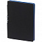 Ежедневник Flexpen Black, недатированный, черный с синим с логотипом в Волгограде заказать по выгодной цене в кибермаркете AvroraStore