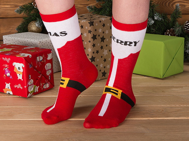 Набор носков с рождественской символикой, 2 пары с логотипом в Волгограде заказать по выгодной цене в кибермаркете AvroraStore
