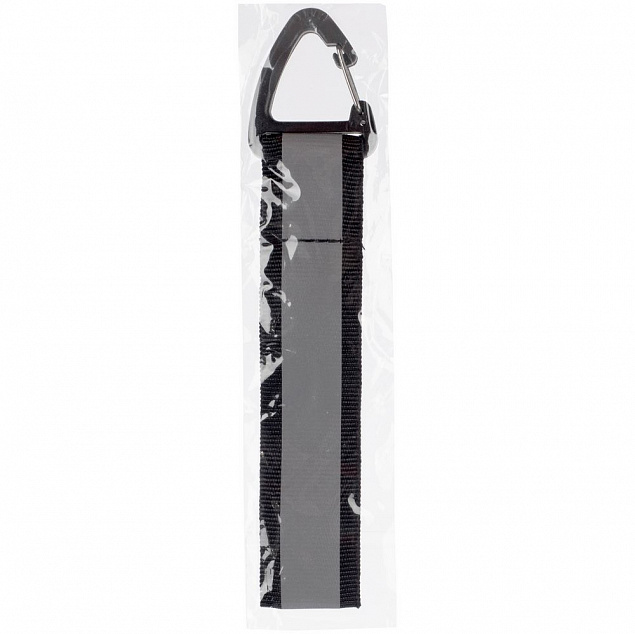 Светоотражающий брелок Flashline, серый с черным с логотипом в Волгограде заказать по выгодной цене в кибермаркете AvroraStore