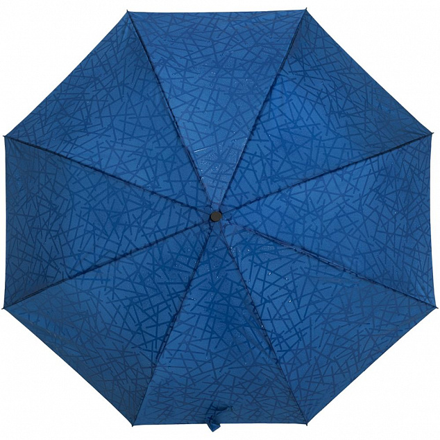 Складной зонт Magic с проявляющимся рисунком, синий с логотипом в Волгограде заказать по выгодной цене в кибермаркете AvroraStore