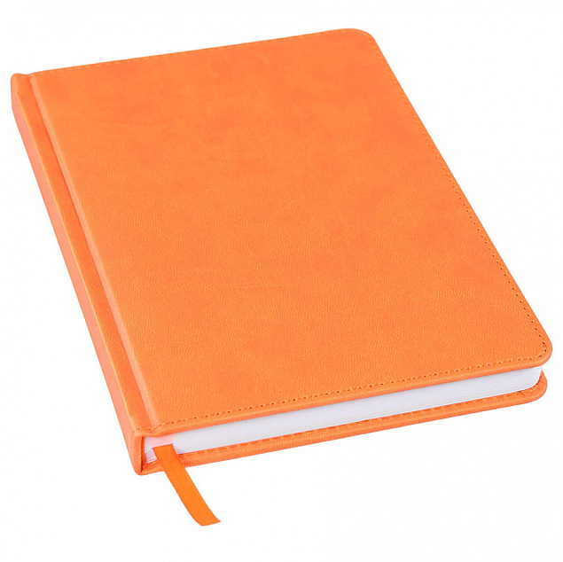Ежедневник недатированный Bliss, А5,  оранжевый, белый блок, без обреза с логотипом в Волгограде заказать по выгодной цене в кибермаркете AvroraStore