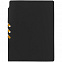 Ежедневник Flexpen Black, недатированный, черный с желтым с логотипом в Волгограде заказать по выгодной цене в кибермаркете AvroraStore