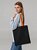 Холщовая сумка BrighTone, черная с белыми ручками с логотипом в Волгограде заказать по выгодной цене в кибермаркете AvroraStore