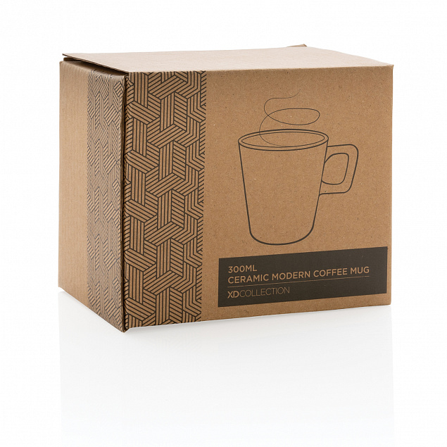 Керамическая кружка для кофе Modern с логотипом в Волгограде заказать по выгодной цене в кибермаркете AvroraStore