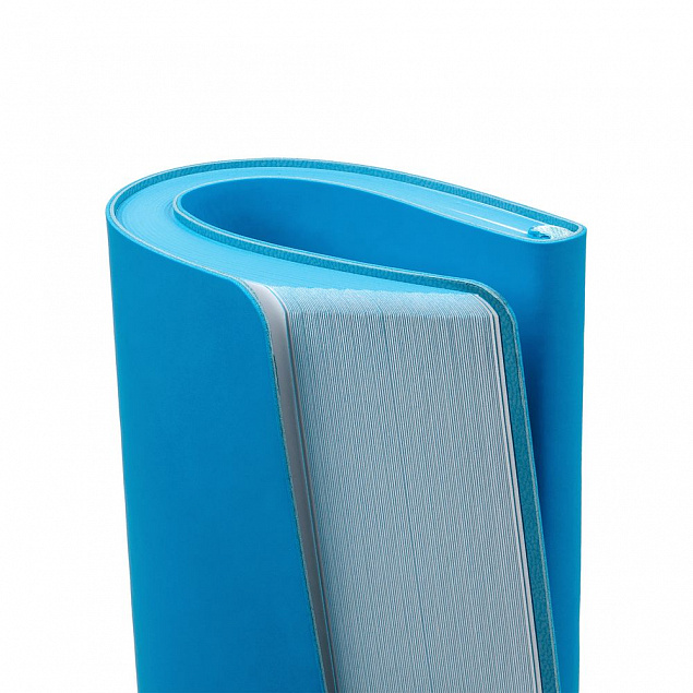 Блокнот Flex Shall, голубой с логотипом в Волгограде заказать по выгодной цене в кибермаркете AvroraStore
