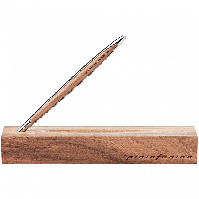 Шариковая ручка Cambiano Shiny Chrome Walnut с логотипом в Волгограде заказать по выгодной цене в кибермаркете AvroraStore