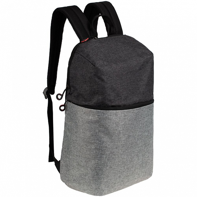 Рюкзак для ноутбука Burst Argentum, серый с темно-серым с логотипом в Волгограде заказать по выгодной цене в кибермаркете AvroraStore