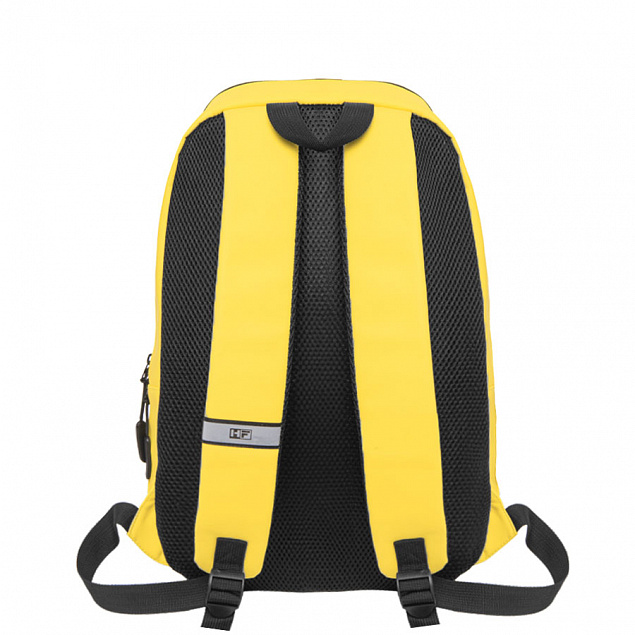 Рюкзак "Go", жёлтый, 41 х 29 х15,5 см, 100%  полиуретан с логотипом в Волгограде заказать по выгодной цене в кибермаркете AvroraStore