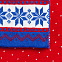 Шарф Happy View, красный с синим с логотипом в Волгограде заказать по выгодной цене в кибермаркете AvroraStore