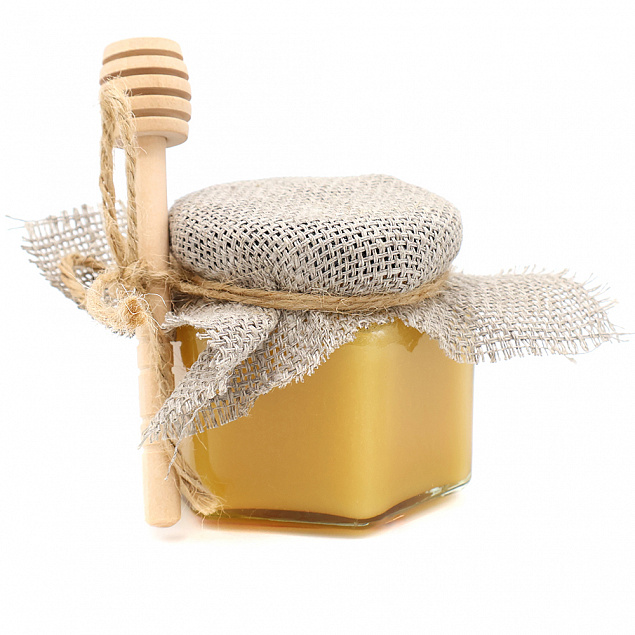 Мед натуральный цветочный с ложкой для меда, 140 г с логотипом в Волгограде заказать по выгодной цене в кибермаркете AvroraStore