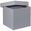 Коробка Cube L, серая с логотипом в Волгограде заказать по выгодной цене в кибермаркете AvroraStore