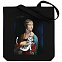 Холщовая сумка «Дама с тигром», черная с логотипом в Волгограде заказать по выгодной цене в кибермаркете AvroraStore