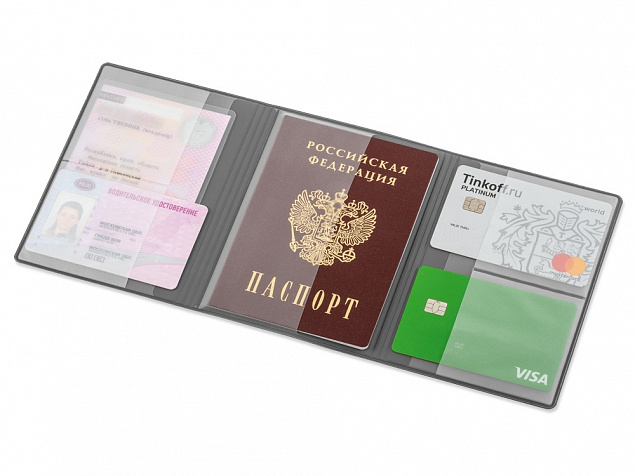 Обложка на магнитах для автодокументов и паспорта «Favor» с логотипом в Волгограде заказать по выгодной цене в кибермаркете AvroraStore