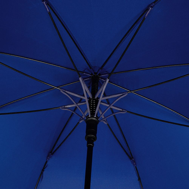 Зонт-трость Undercolor с цветными спицами, синий с логотипом в Волгограде заказать по выгодной цене в кибермаркете AvroraStore
