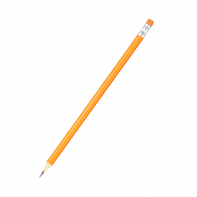Карандаш Largo с цветным корпусом - Оранжевый OO с логотипом в Волгограде заказать по выгодной цене в кибермаркете AvroraStore