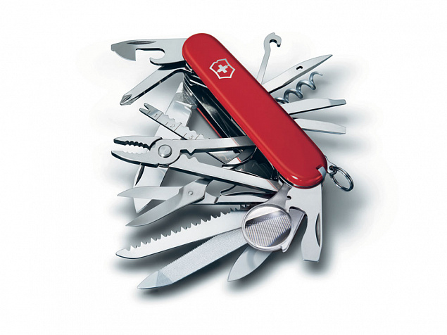 Нож перочинный «Swiss Champ», 91 мм, 33 функции с логотипом в Волгограде заказать по выгодной цене в кибермаркете AvroraStore