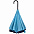 Зонт наоборот Style, трость, сине-голубой с логотипом в Волгограде заказать по выгодной цене в кибермаркете AvroraStore