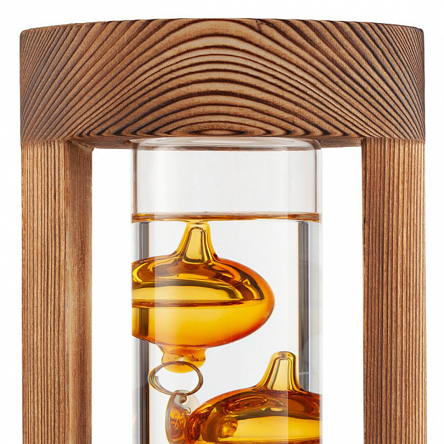 Термометр «Галилео» в деревянном корпусе с логотипом в Волгограде заказать по выгодной цене в кибермаркете AvroraStore