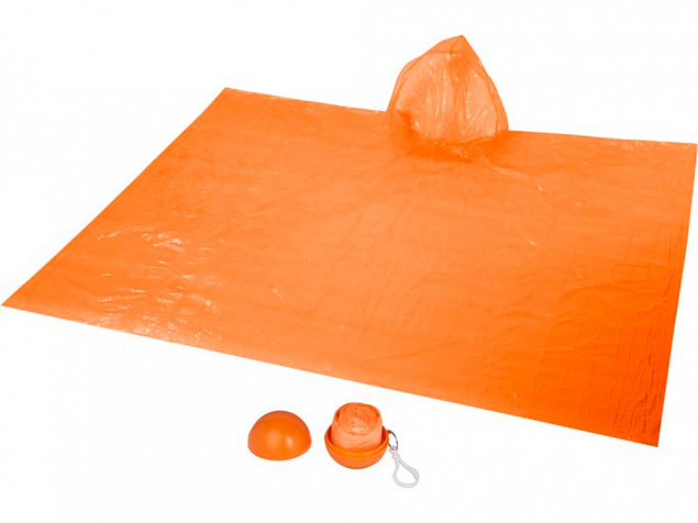 Дождевик Xina, оранжевый с логотипом в Волгограде заказать по выгодной цене в кибермаркете AvroraStore