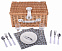 Плетеная корзина для пикника KINGS PARK, коричневая с логотипом в Волгограде заказать по выгодной цене в кибермаркете AvroraStore