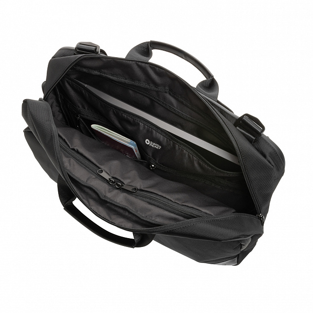 Сумка-рюкзак 2-в-1 для ноутбука Swiss Peak из rPET AWARE™ с логотипом в Волгограде заказать по выгодной цене в кибермаркете AvroraStore