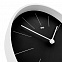 Часы настенные Neo, черные с белым с логотипом в Волгограде заказать по выгодной цене в кибермаркете AvroraStore