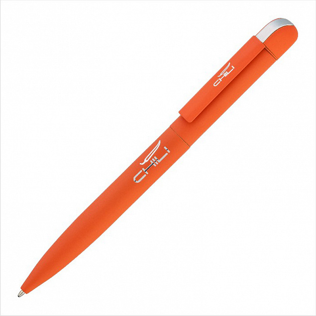 Ручка шариковая "Jupiter", оранжевый, покрытие soft touch с логотипом в Волгограде заказать по выгодной цене в кибермаркете AvroraStore
