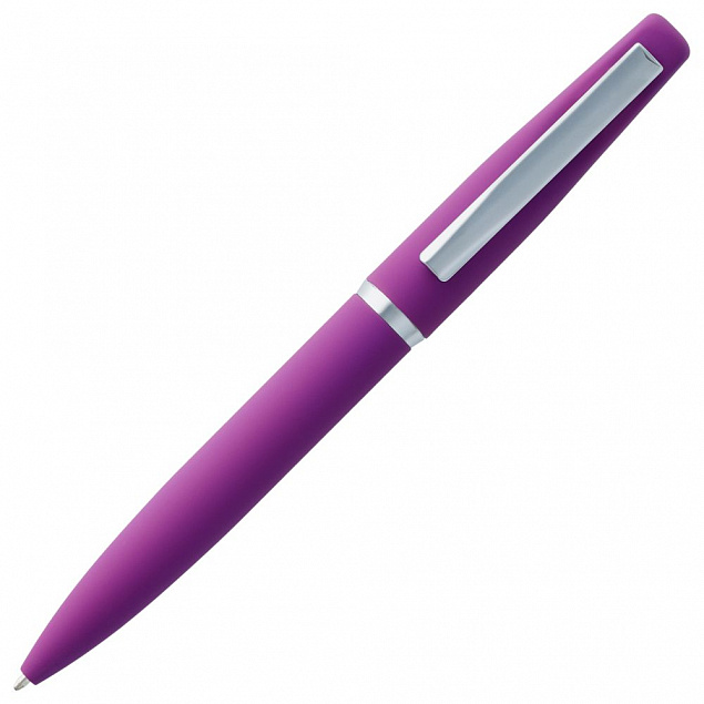 Ручка шариковая Bolt Soft Touch, фиолетовая с логотипом в Волгограде заказать по выгодной цене в кибермаркете AvroraStore