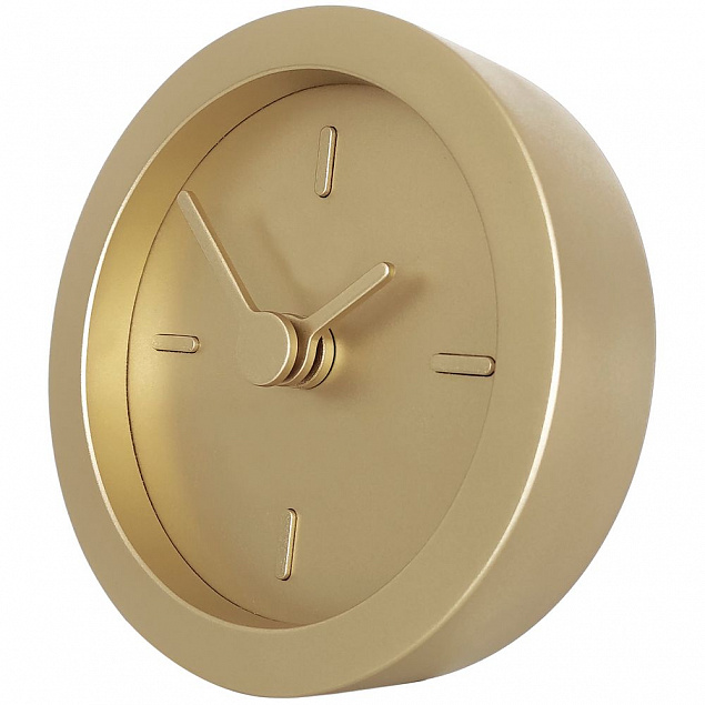 Часы настольные Bronco Sarah, золотистые с логотипом в Волгограде заказать по выгодной цене в кибермаркете AvroraStore
