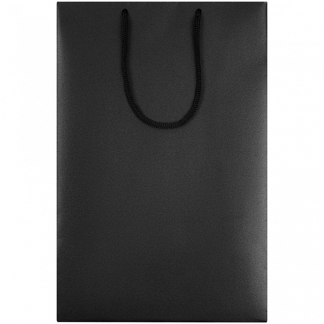 Пакет бумажный «Блеск», средний, черный с логотипом в Волгограде заказать по выгодной цене в кибермаркете AvroraStore
