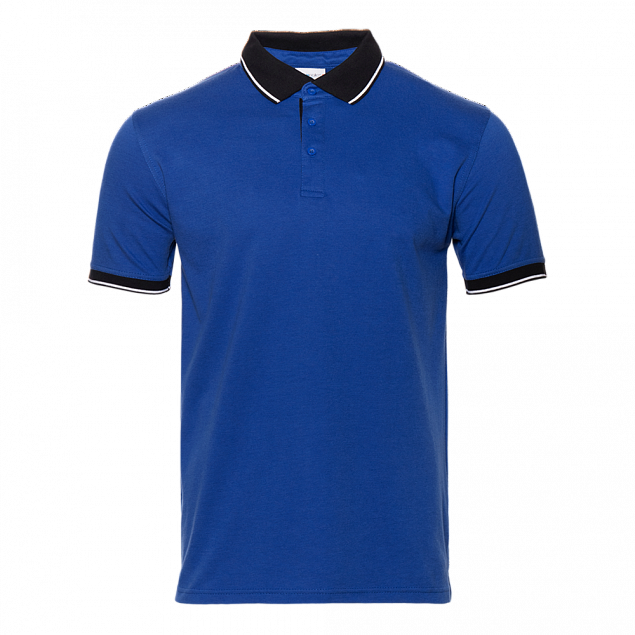 Рубашка поло Рубашка мужская 04C Синий с логотипом в Волгограде заказать по выгодной цене в кибермаркете AvroraStore