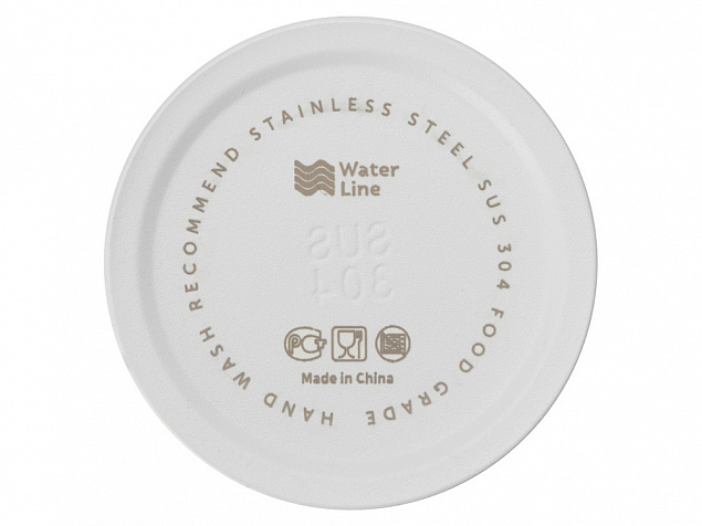 Бутылка для воды Hike Waterline, нерж сталь, 850 мл, белый с логотипом в Волгограде заказать по выгодной цене в кибермаркете AvroraStore